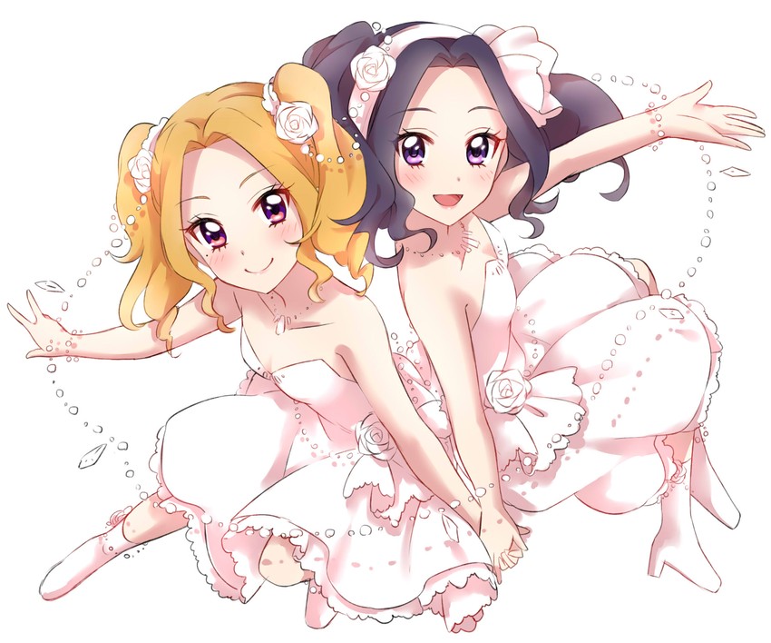 daichi nono and shirakaba risa (aikatsu!) drawn by sekina