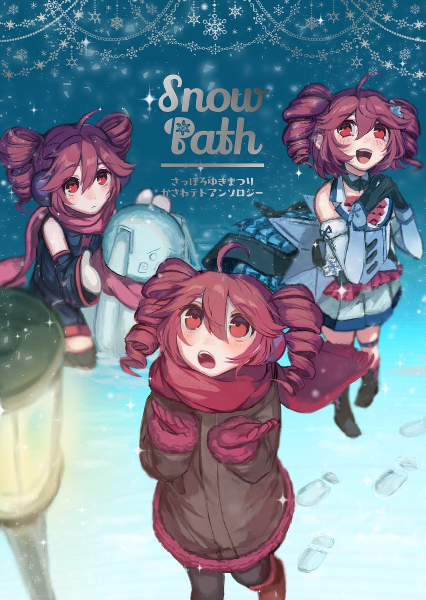 hatsune miku, kasane teto, and hachune miku (vocaloid and 1 more) drawn by haninon