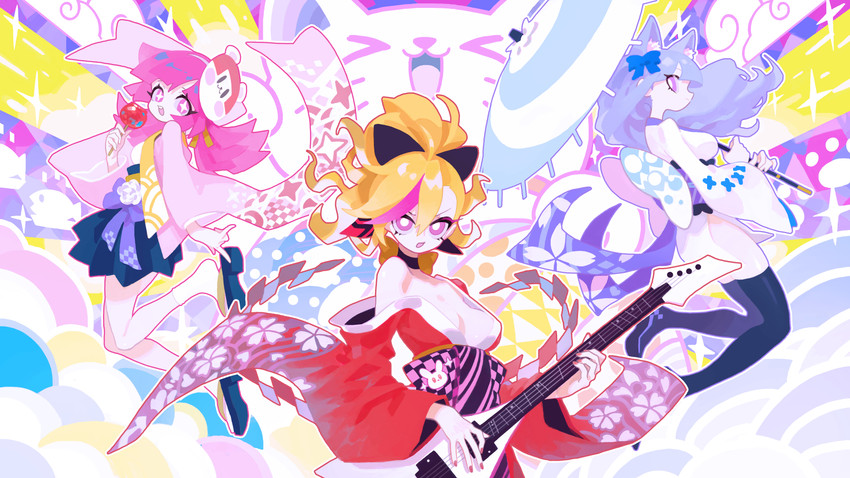 buro, marija, and rin (muse dash) drawn by liba_(leo8d)