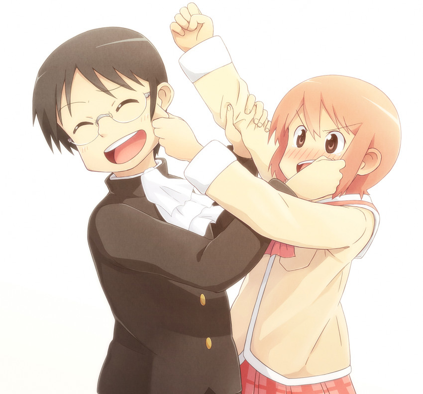 tachibana misato and sasahara koujirou (nichijou) drawn by hiroki_eiki