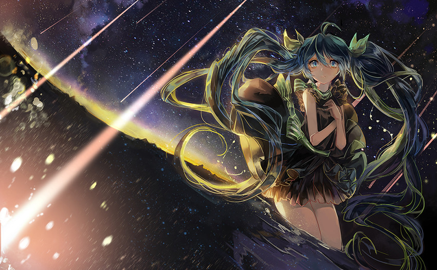 hatsune miku (vocaloid) drawn by vima
