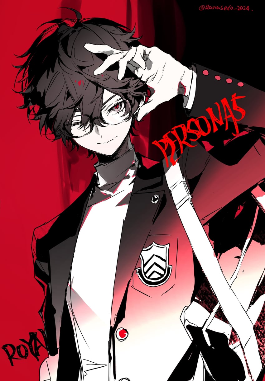 amamiya ren (persona and 2 more) drawn by hanaseto