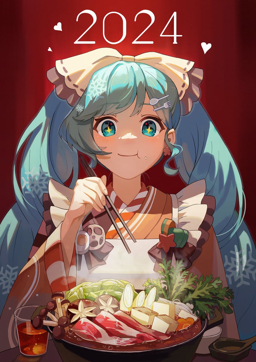 hatsune miku and yuki miku (vocaloid) drawn by xiaoya_(user_nvhw7428)