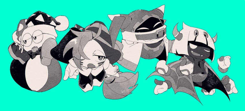 magolor, marx, taranza, and gryll (kirby) drawn by higa423