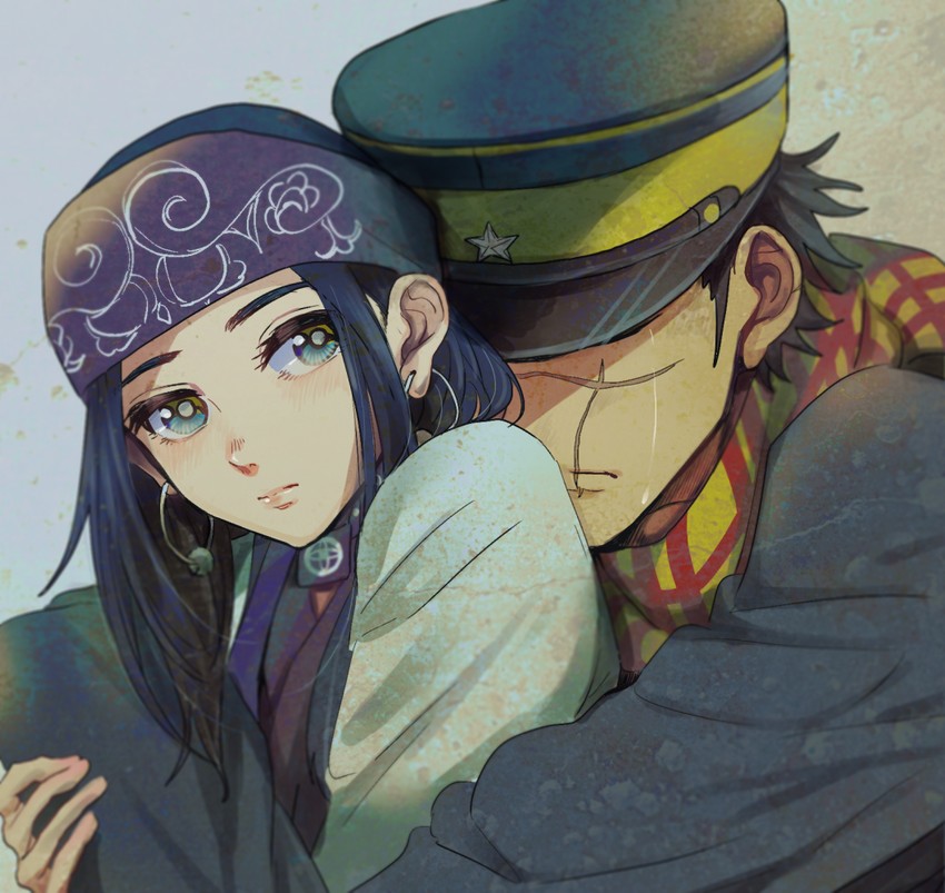 sugimoto saichi and asirpa (golden kamuy) drawn by kurobuta_(pachiko)