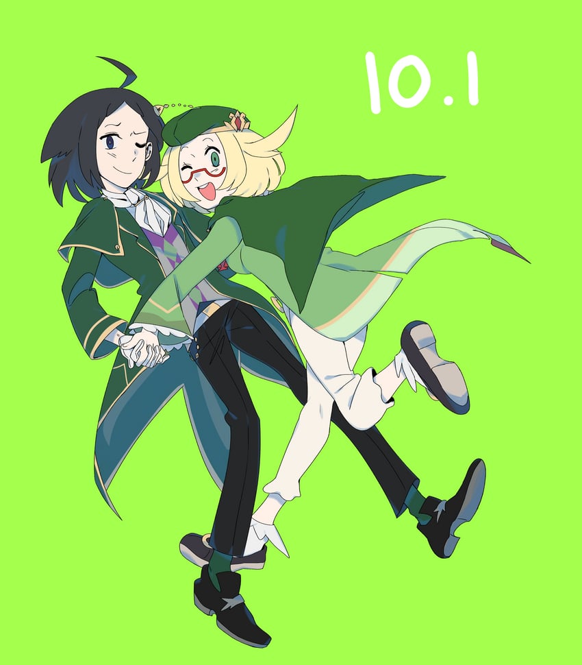 bianca and cheren (pokemon and 1 more) drawn by vousser