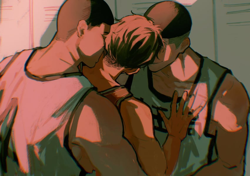 miyagi ryouta, sawakita eiji, and fukatsu kazunari (slam dunk) drawn by penguin_sd
