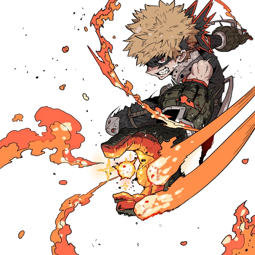bakugou katsuki (boku no hero academia) drawn by han_gong