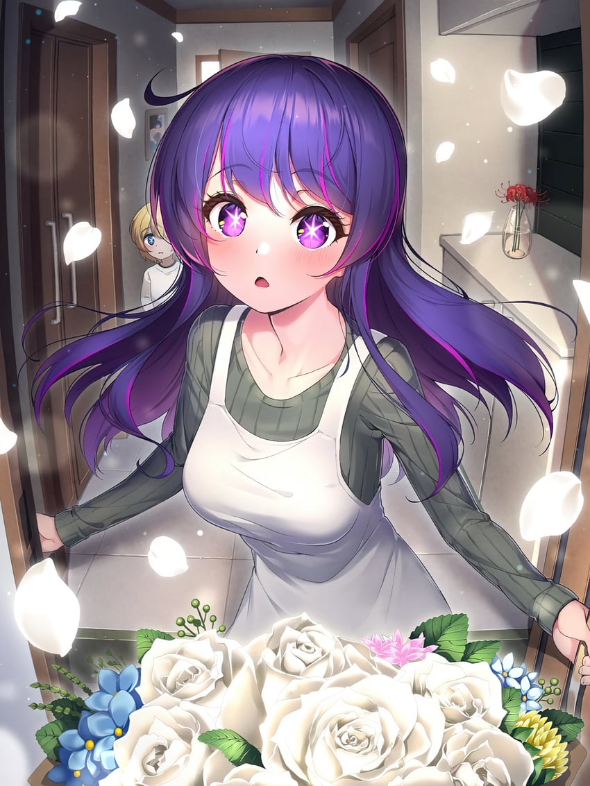 hoshino ai and hoshino aquamarine (oshi no ko) drawn by kuromasu