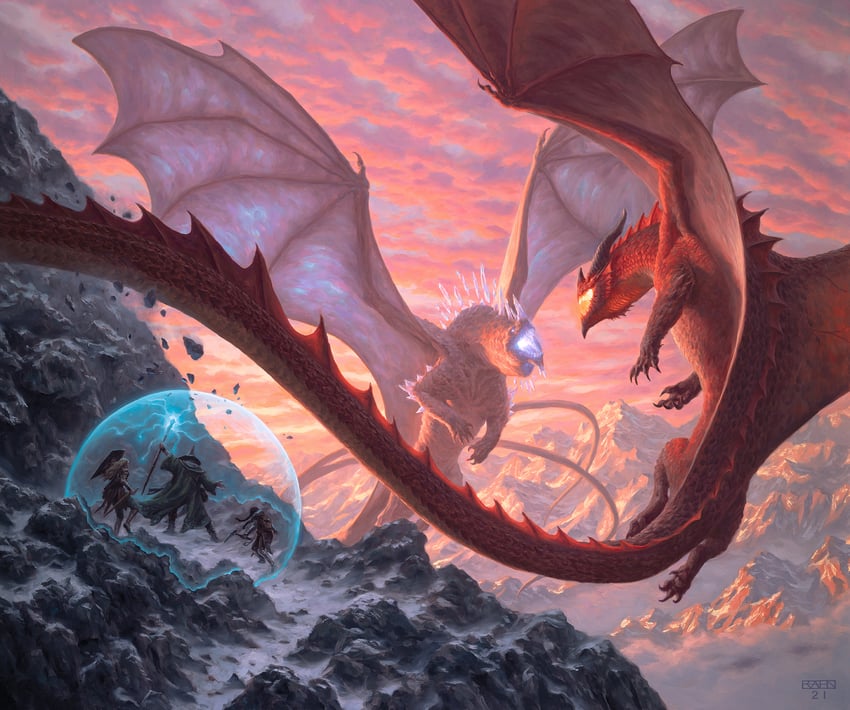 red dragon (dungeons & dragons) drawn by chris_rahn
