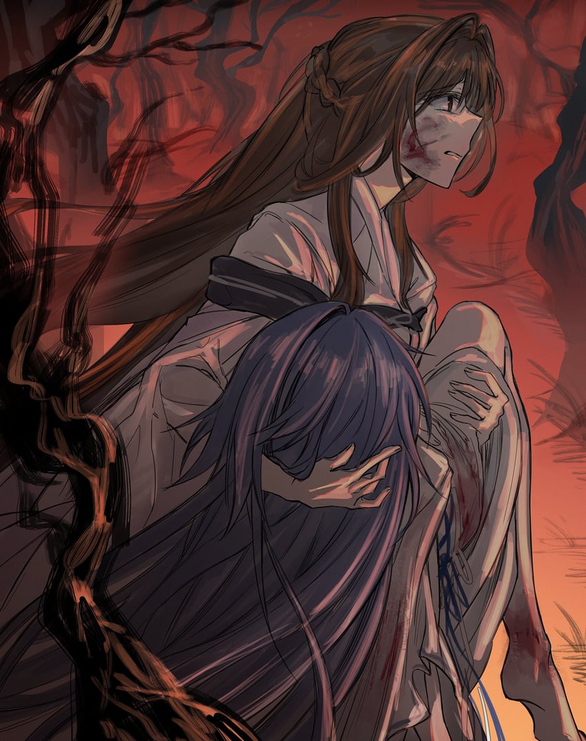 fu hua and qin suyi (honkai and 1 more) drawn by gagseol