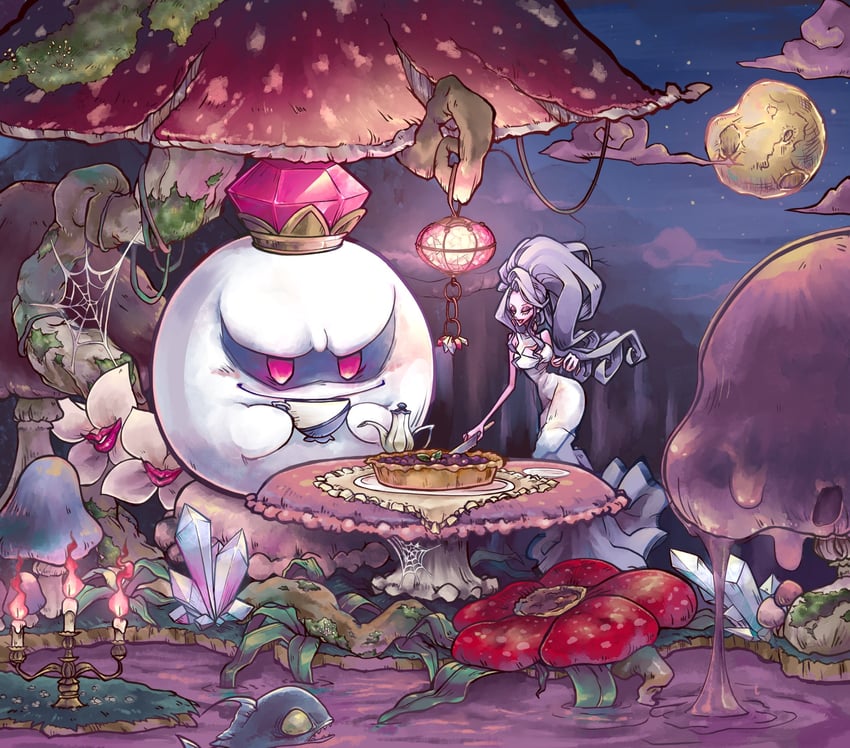 king boo, hellen gravely, and piranha (mario and 2 more) drawn by licker610