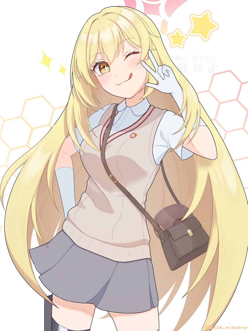 shokuhou misaki (blue archive and 2 more) drawn by aosa_misosoup