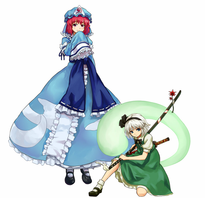 konpaku youmu and saigyouji yuyuko (touhou and 1 more) drawn by shibasaki_shouji