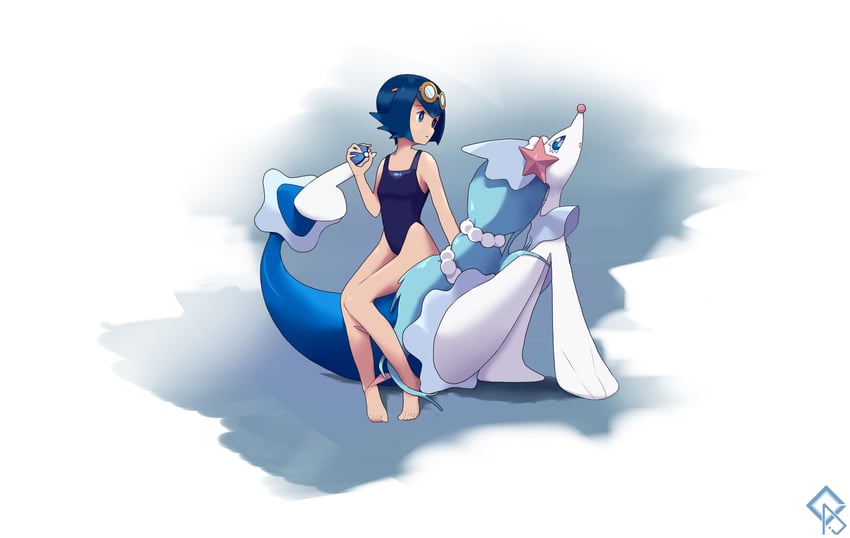 lana and primarina (pokemon and 1 more) drawn by ddddvqs