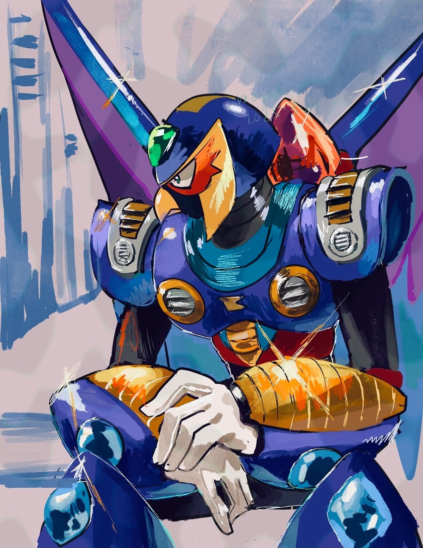 storm eagle (mega man and 2 more) drawn by cairngorm999