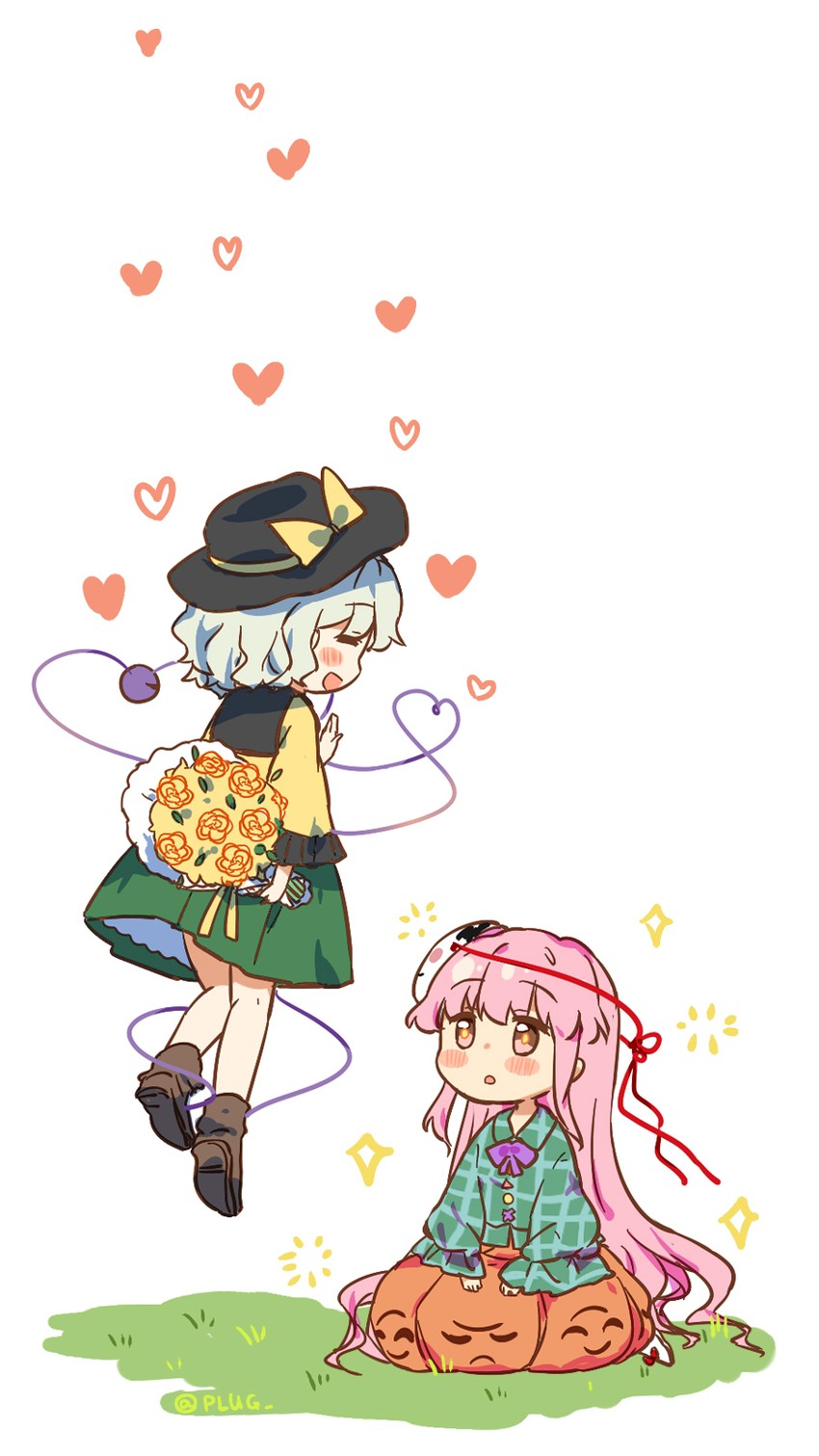komeiji koishi and hata no kokoro (touhou) drawn by plug_(feng-yushu)