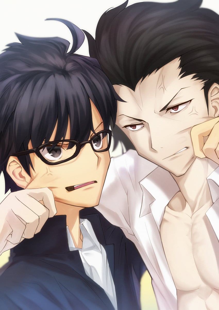 tohno shiki and michael roa valdamjong (tsukihime) drawn by toomishou
