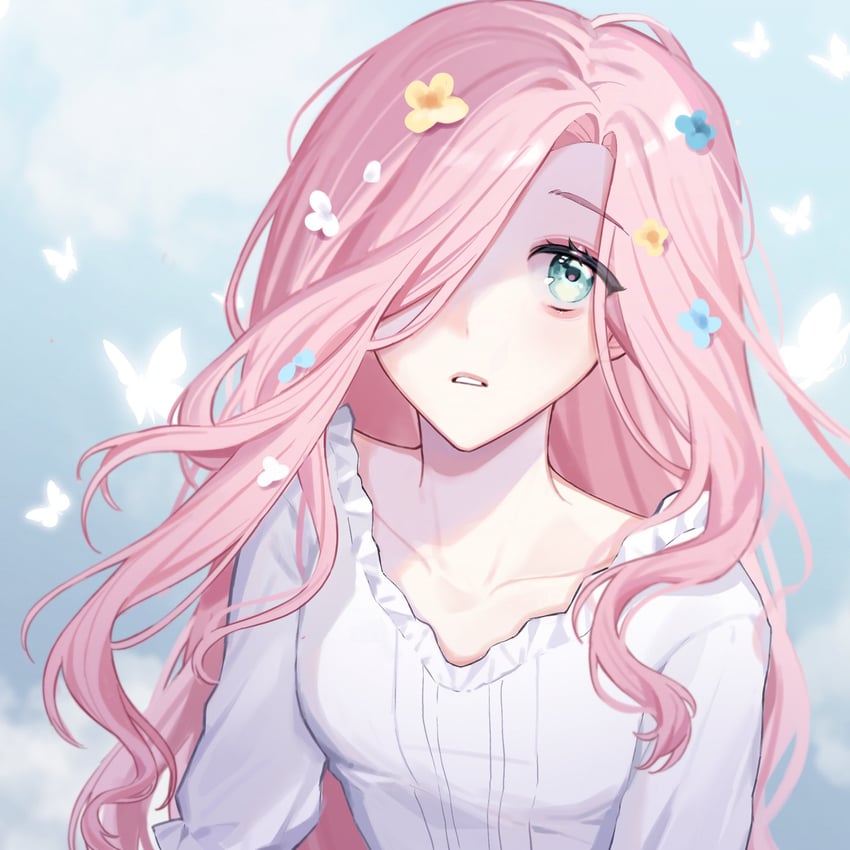 fluttershy (my little pony and 1 more) drawn by ebina_(hfn29852262)