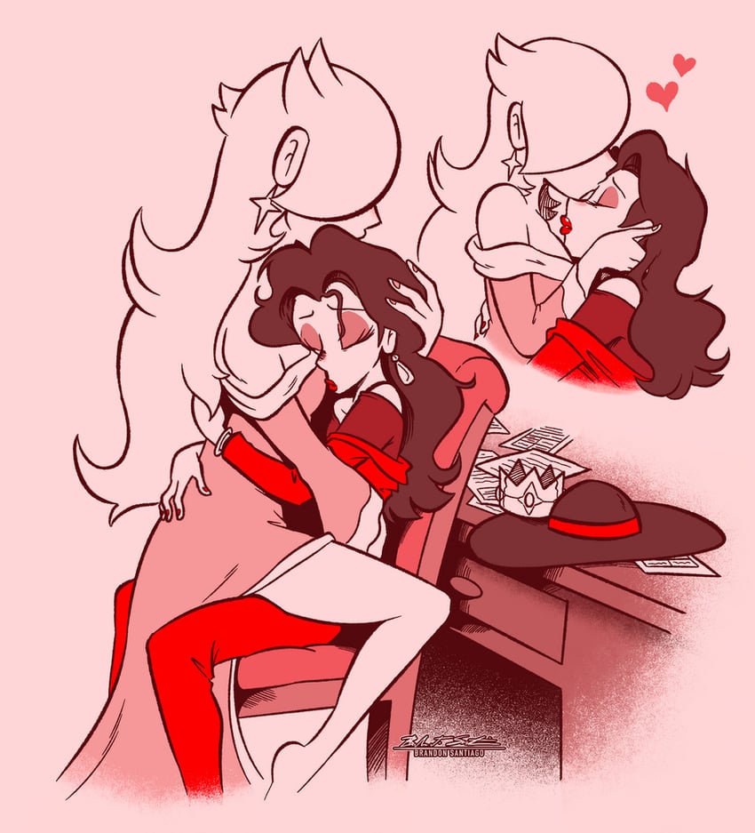 rosalina and pauline (mario and 2 more) drawn by brandon_santiago
