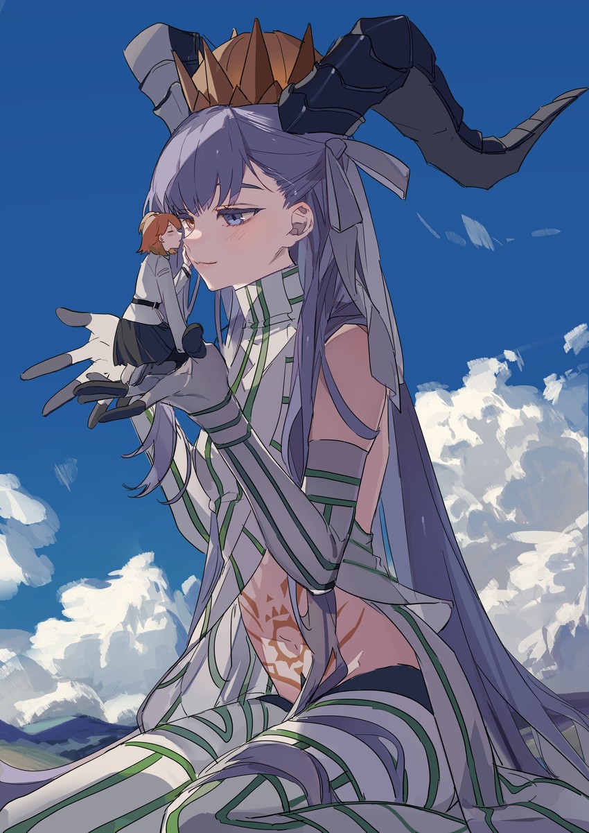 fujimaru ritsuka and kingprotea (fate and 1 more) drawn by zhibuji_loom