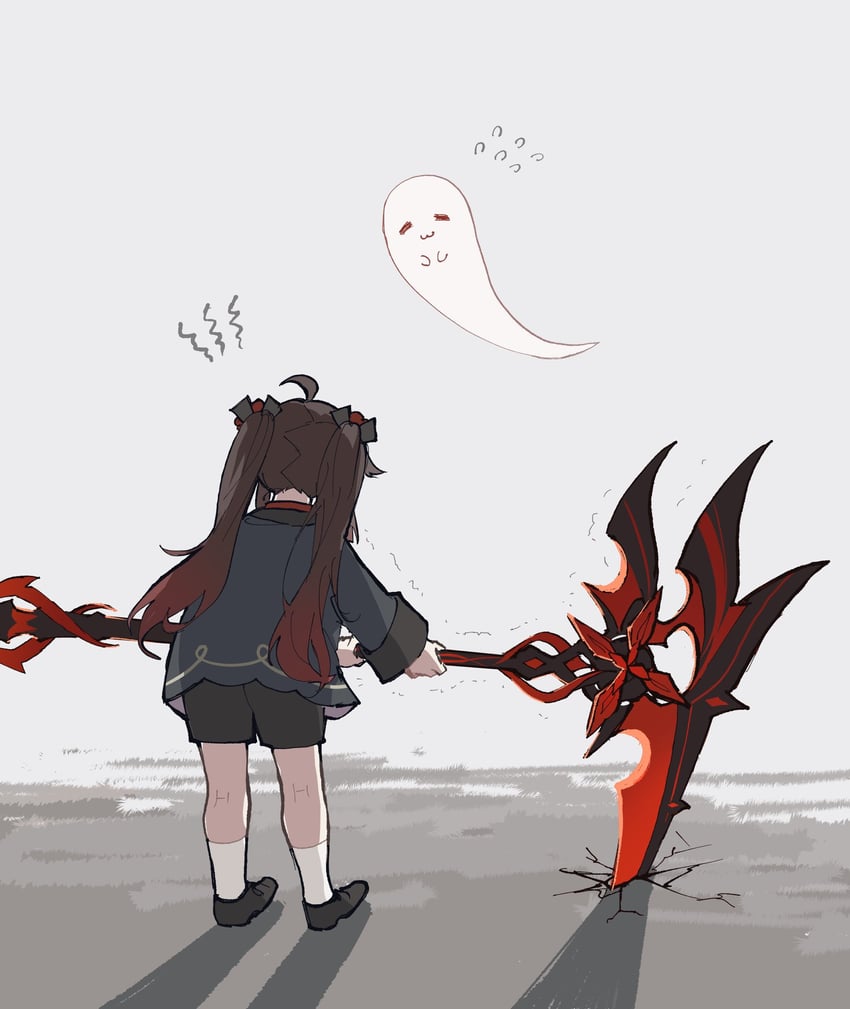 hu tao and boo tao (genshin impact) drawn by hoshiyui_tsukino