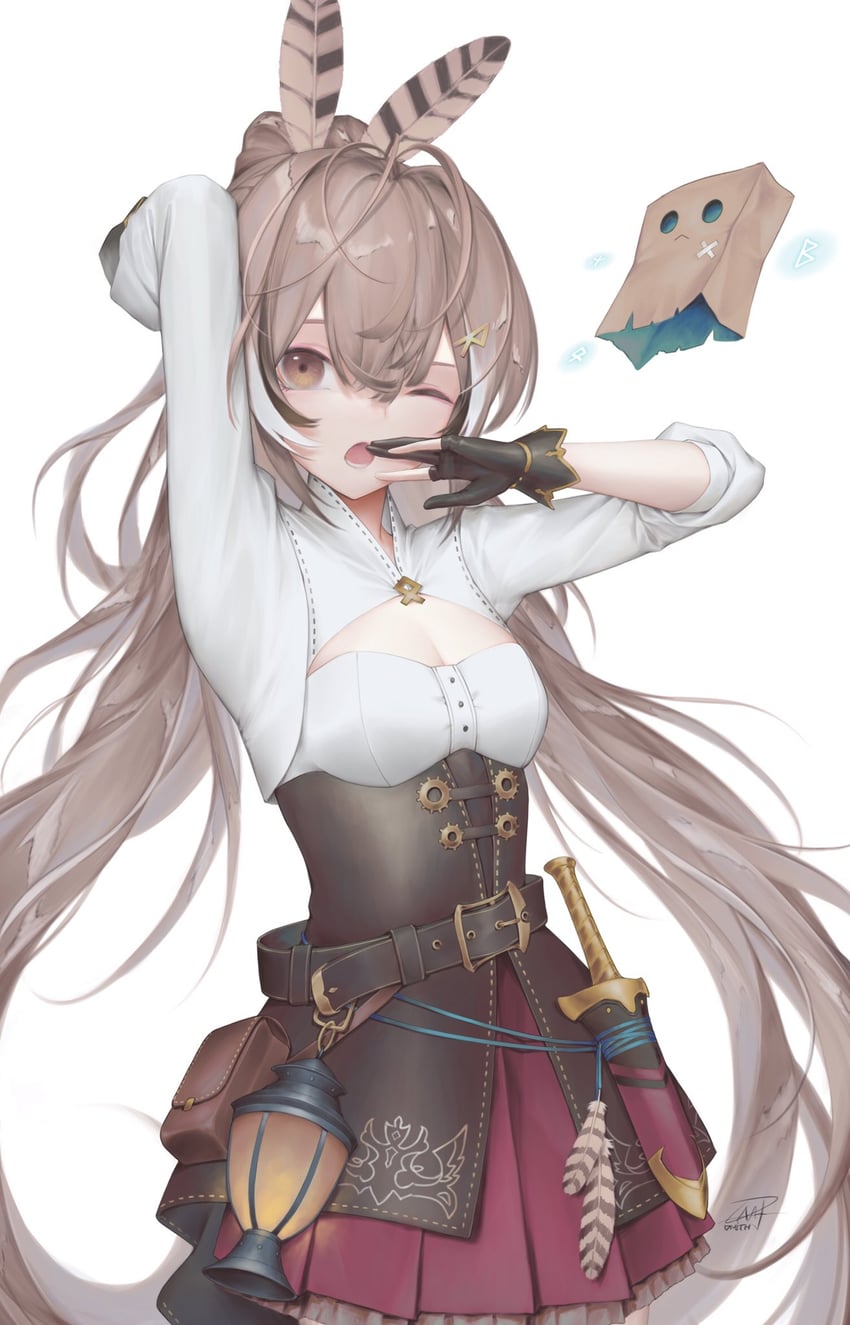 nanashi mumei and friend (hololive and 1 more) drawn by dmith