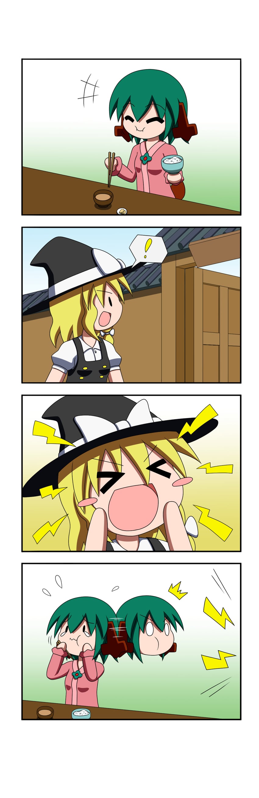 kirisame marisa and kasodani kyouko (touhou) drawn by rakugaki-biyori