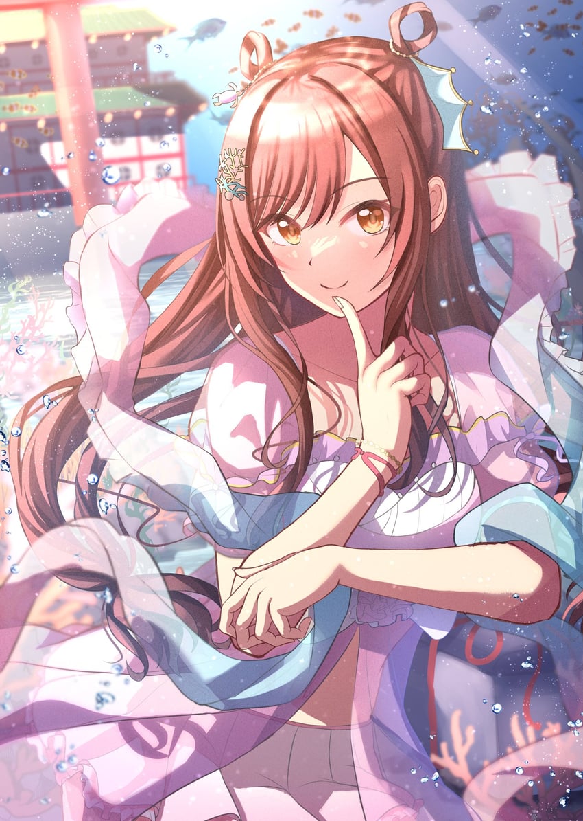osaki amana and orihime (idolmaster and 2 more) drawn by citrusmikan