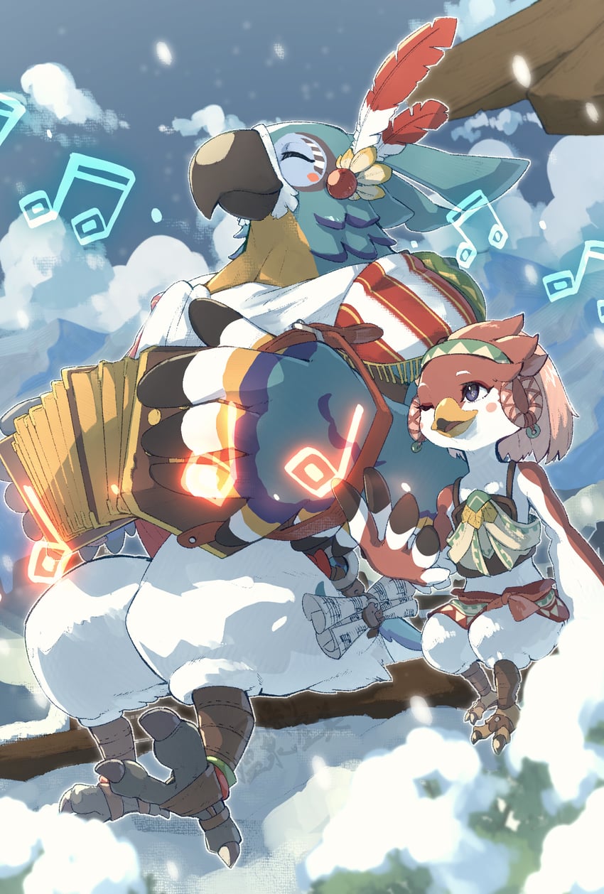 kass and notts (the legend of zelda and 2 more) drawn by floating_atsumi