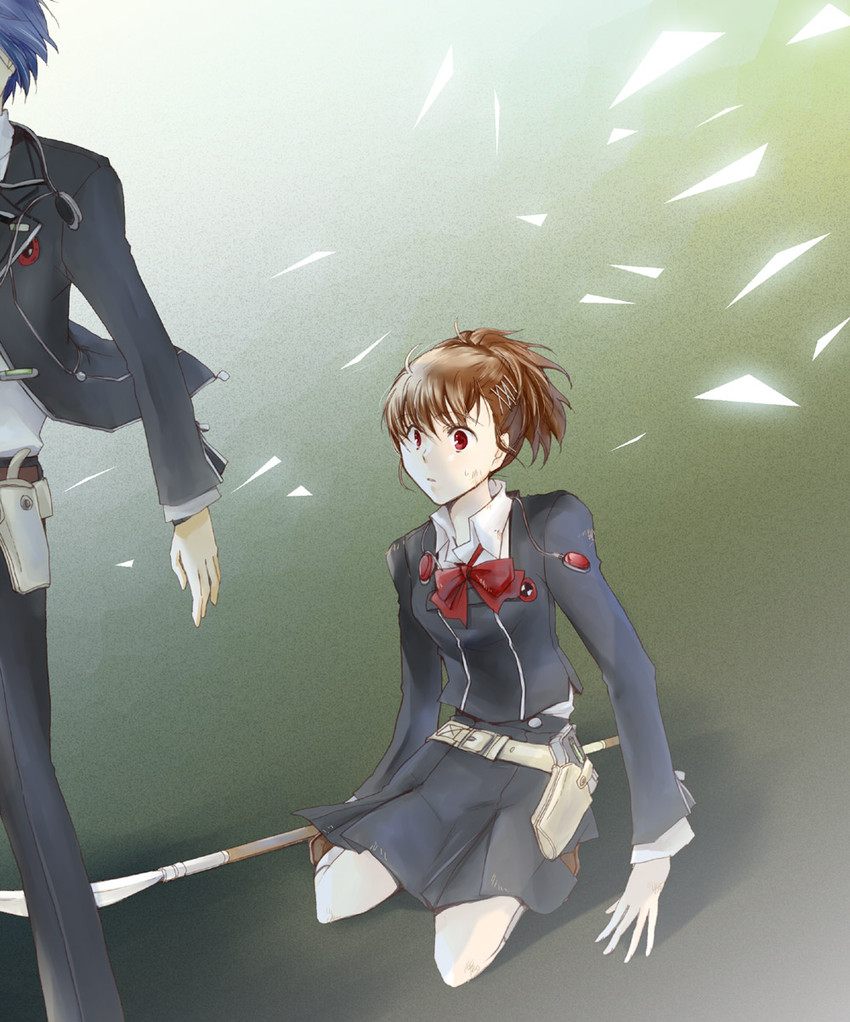 yuuki makoto and shiomi kotone (persona and 2 more) drawn by sananan