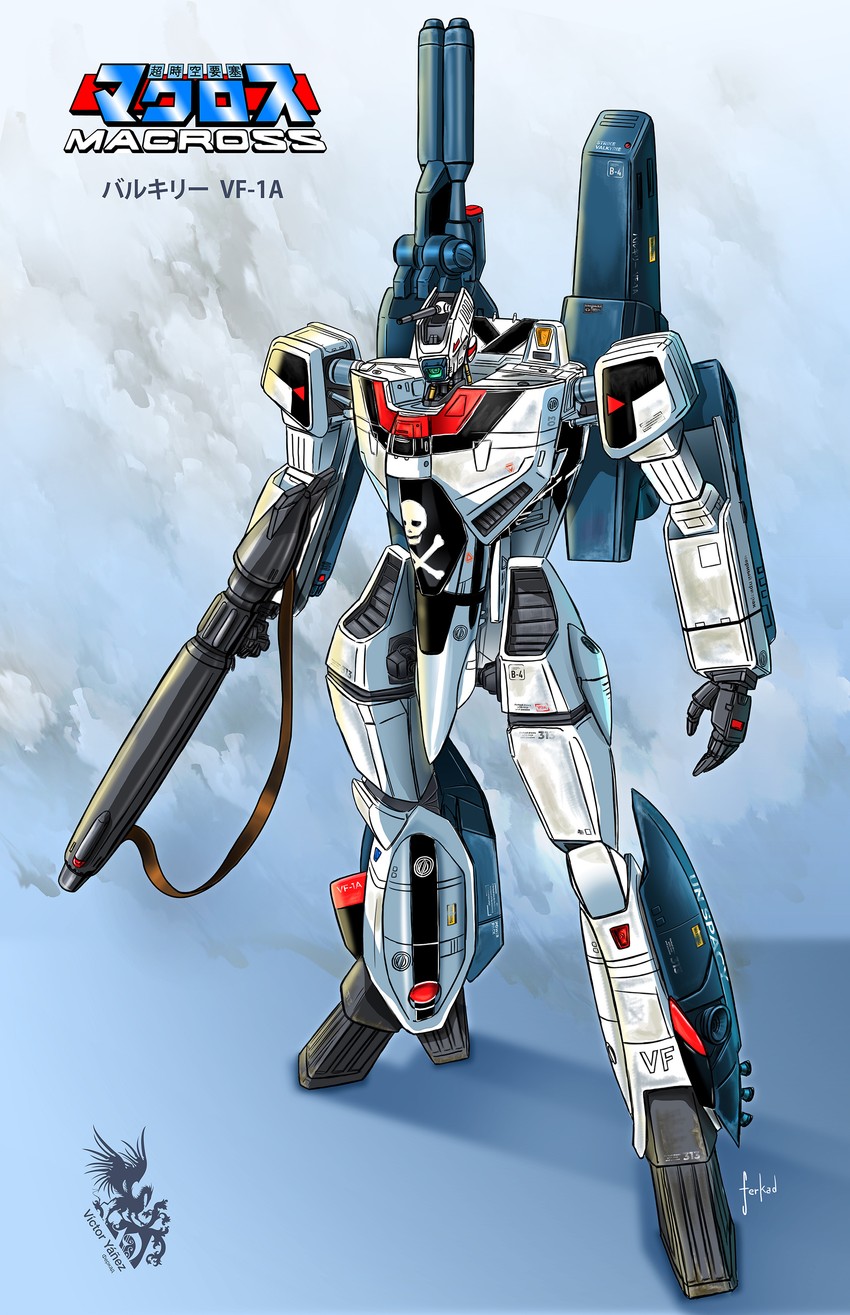 vf-1 and vf-1a (macross and 1 more) drawn by ferkad