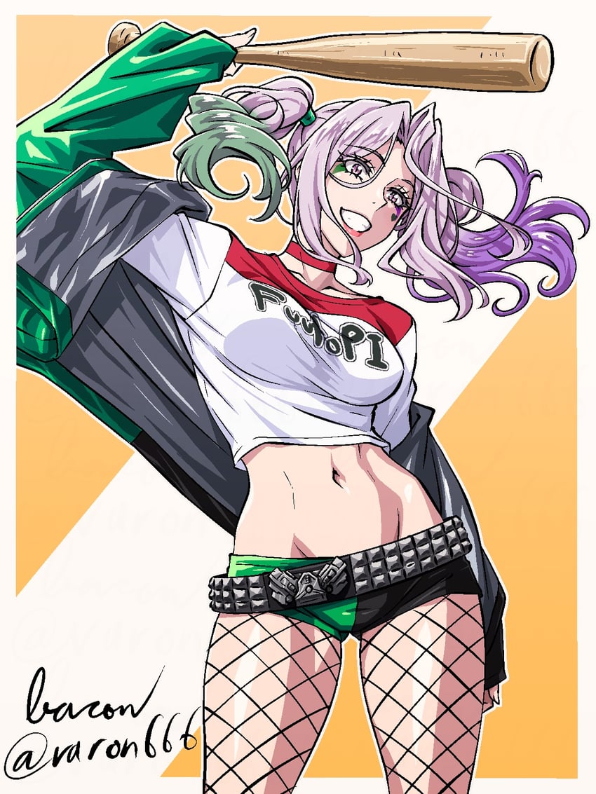harley quinn and tokime (kamen rider and 4 more) drawn by baron_(varon666)