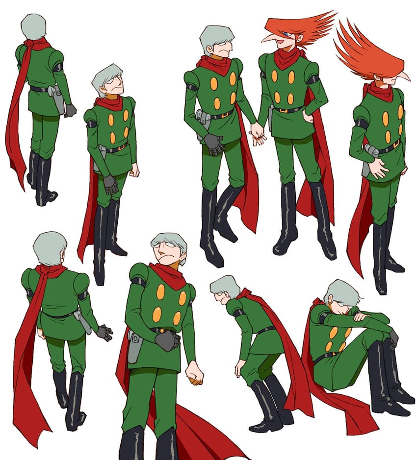 jet link and albert heinrich (cyborg 009) drawn by r_hy00
