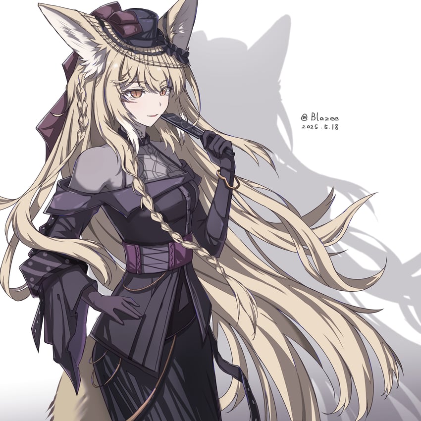 vulpisfoglia (arknights and 1 more) drawn by yanyan_blazee