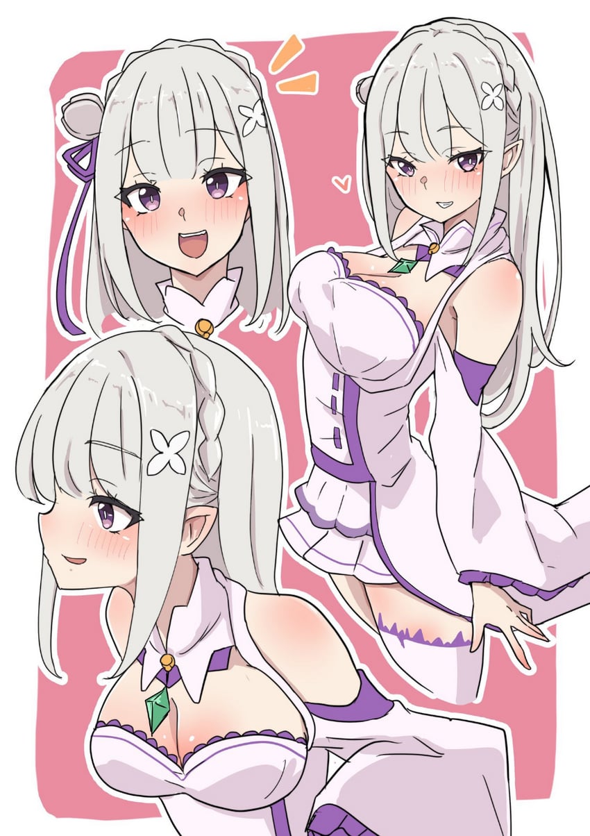 emilia (re:zero kara hajimeru isekai seikatsu) drawn by spvrud3z2