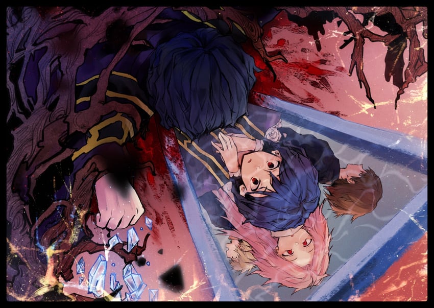 hatsutori hajime, utsugi noriyuki, atou haruki, and isoi haruki (saibou shinkyoku) drawn by tsubune