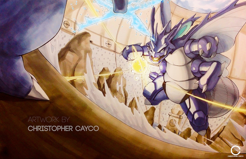 charizard, nidoking, mega charizard x, and venomoth (pokemon) drawn by ccayco
