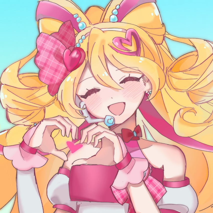 sakura uta and cure idol (precure and 1 more) drawn by qianwa_shi_biao