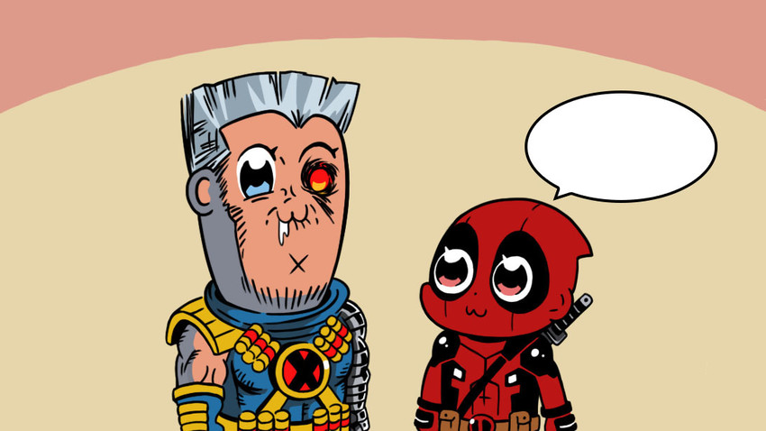 deadpool and cable (marvel and 5 more) drawn by hungyu