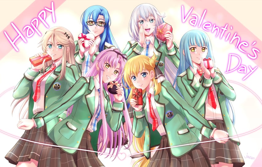 renne, agnes claudel, shizuna rem misurugi, elaine auclair, risette twinings, and 1 more (eiyuu densetsu and 2 more) drawn by xiacheng_tatsuya