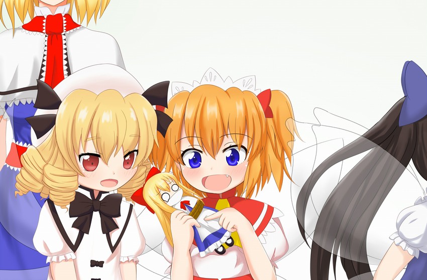 alice margatroid, shanghai doll, star sapphire, luna child, and sunny milk (touhou) drawn by p.w.
