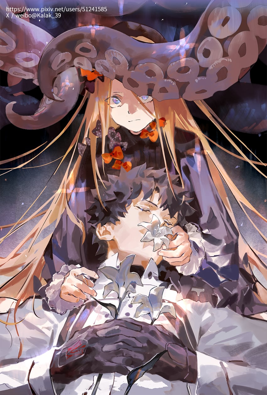 fujimaru ritsuka and abigail williams (fate and 1 more) drawn by kalak_39