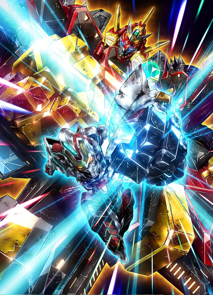 gridman and dynazenon (gridman universe and 2 more) drawn by mutaguchi_hiroki