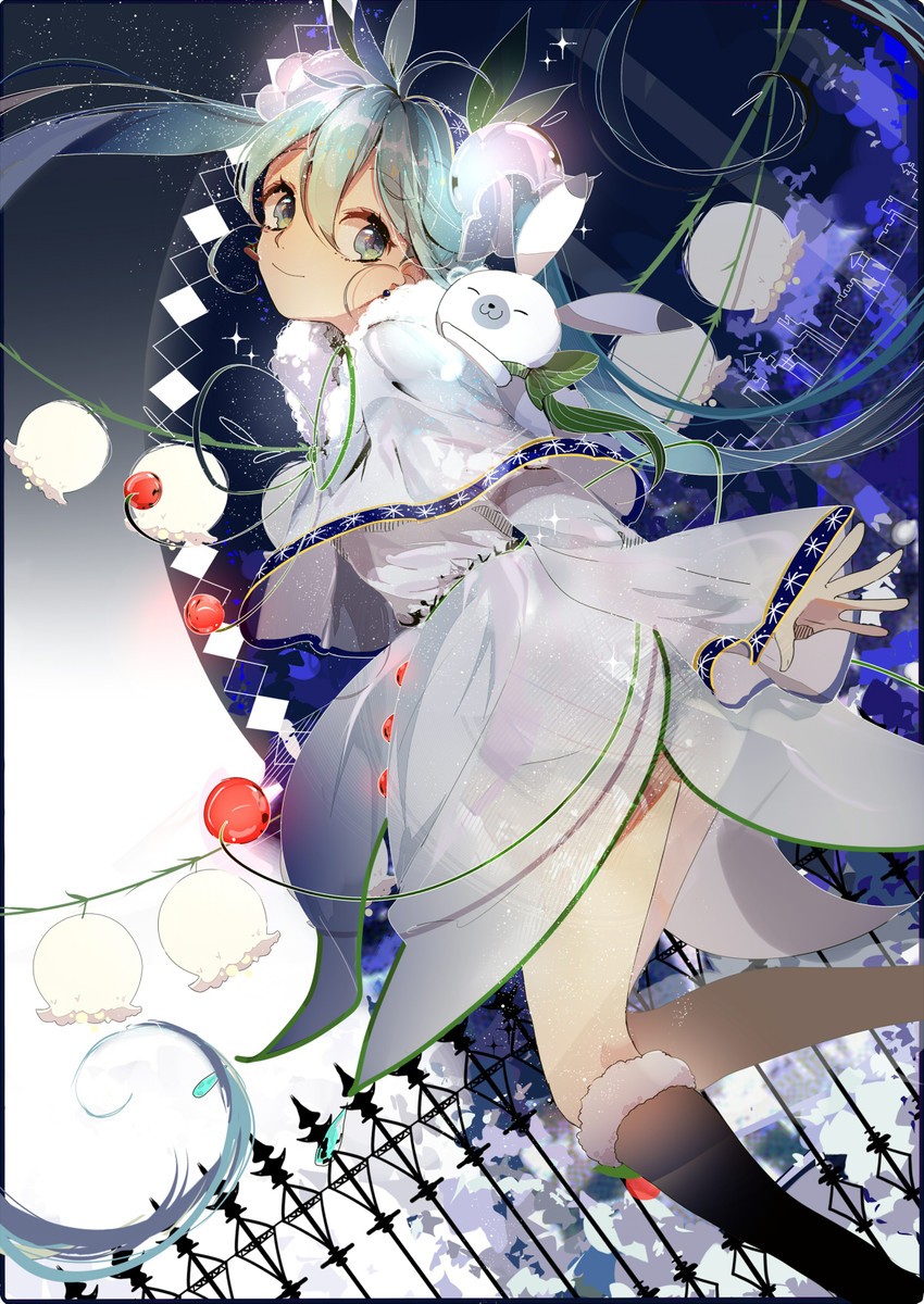 hatsune miku, yuki miku, and rabbit yukine (vocaloid) drawn by rmm