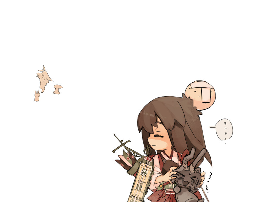 shimakaze, akagi, and rensouhou-chan (kantai collection) drawn by itsukia