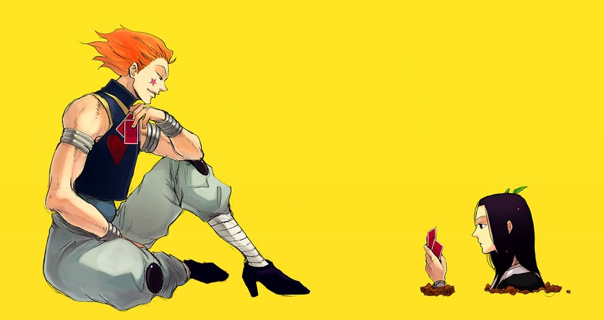 hisoka morow and illumi zoldyck (hunter x hunter) drawn by tsukuru_(seki_sabato)