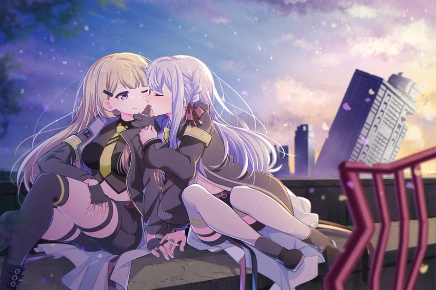 kon kanaho and miyagawa takane (assault lily) drawn by morugen