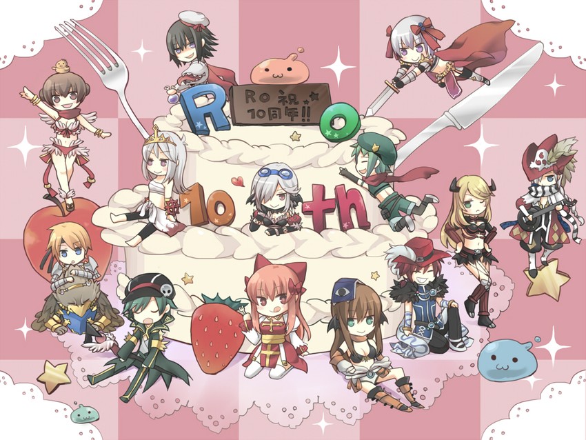 arch bishop, poring, sorcerer, warlock, mage, and 13 more (ragnarok online) drawn by reona_amane