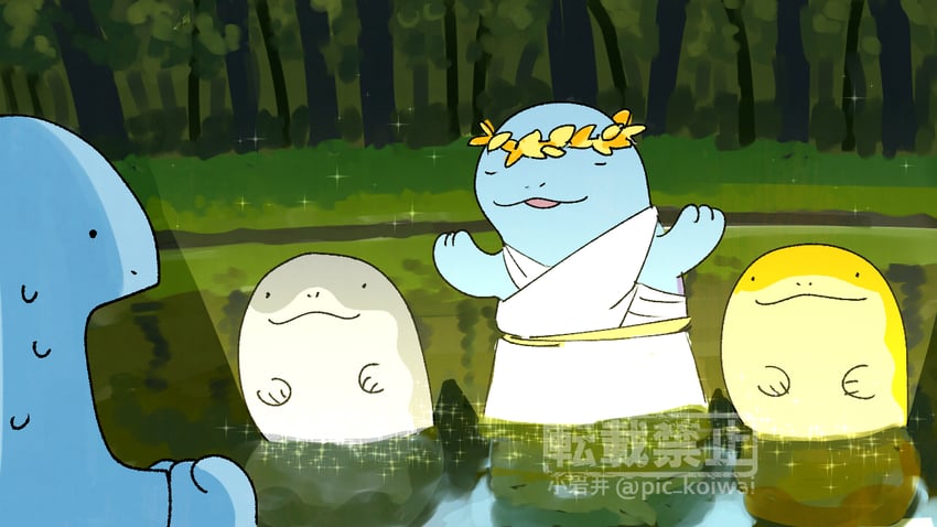 clodsire and quagsire (pokemon and 1 more) drawn by pic_koiwai